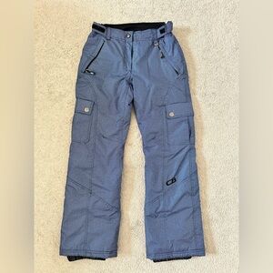 CB Sports Women's Blue Denim Ski Snow Insulated Cargo Pants Size Small